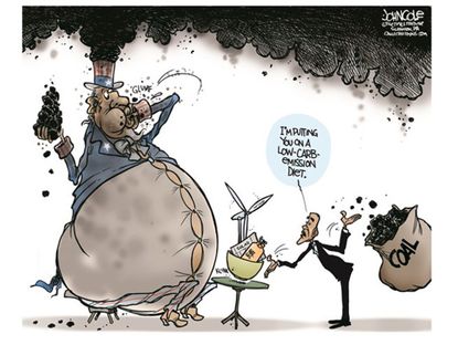 Editorial cartoon EPA coal