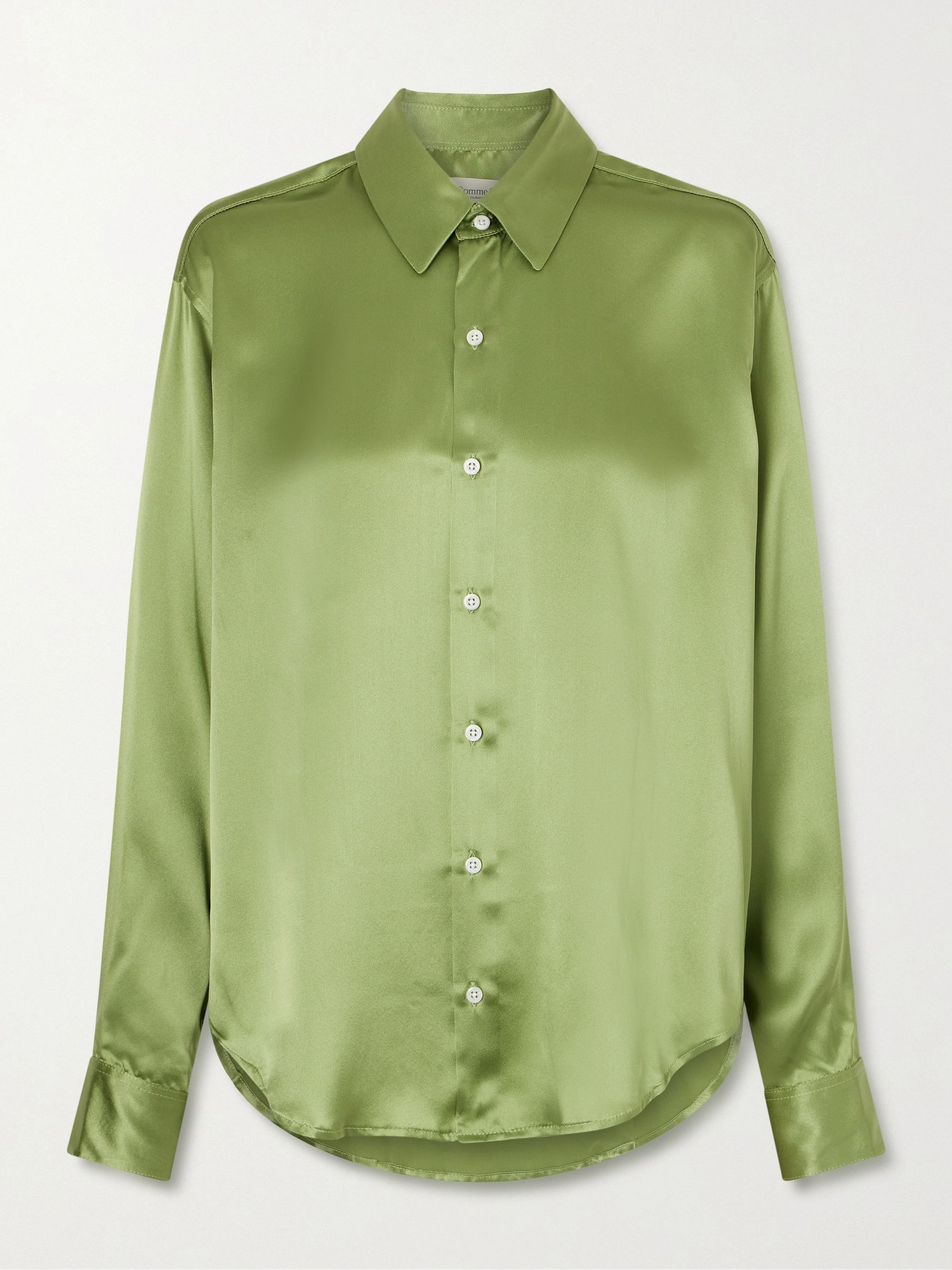 COMME SI, La Classica silk-charmeuse shirt