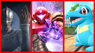 Screenshots of The duskbloods, Netroid Prime, and Pokémon Legends Z-A next to each other, with red borders between them