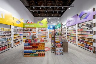 Latvian pavilion 2023 supermarket