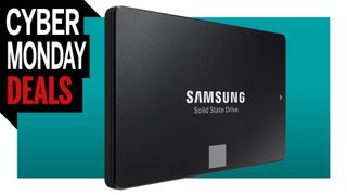 Samsung 870 EVO SSD on a PC Gamer Black Friday banner