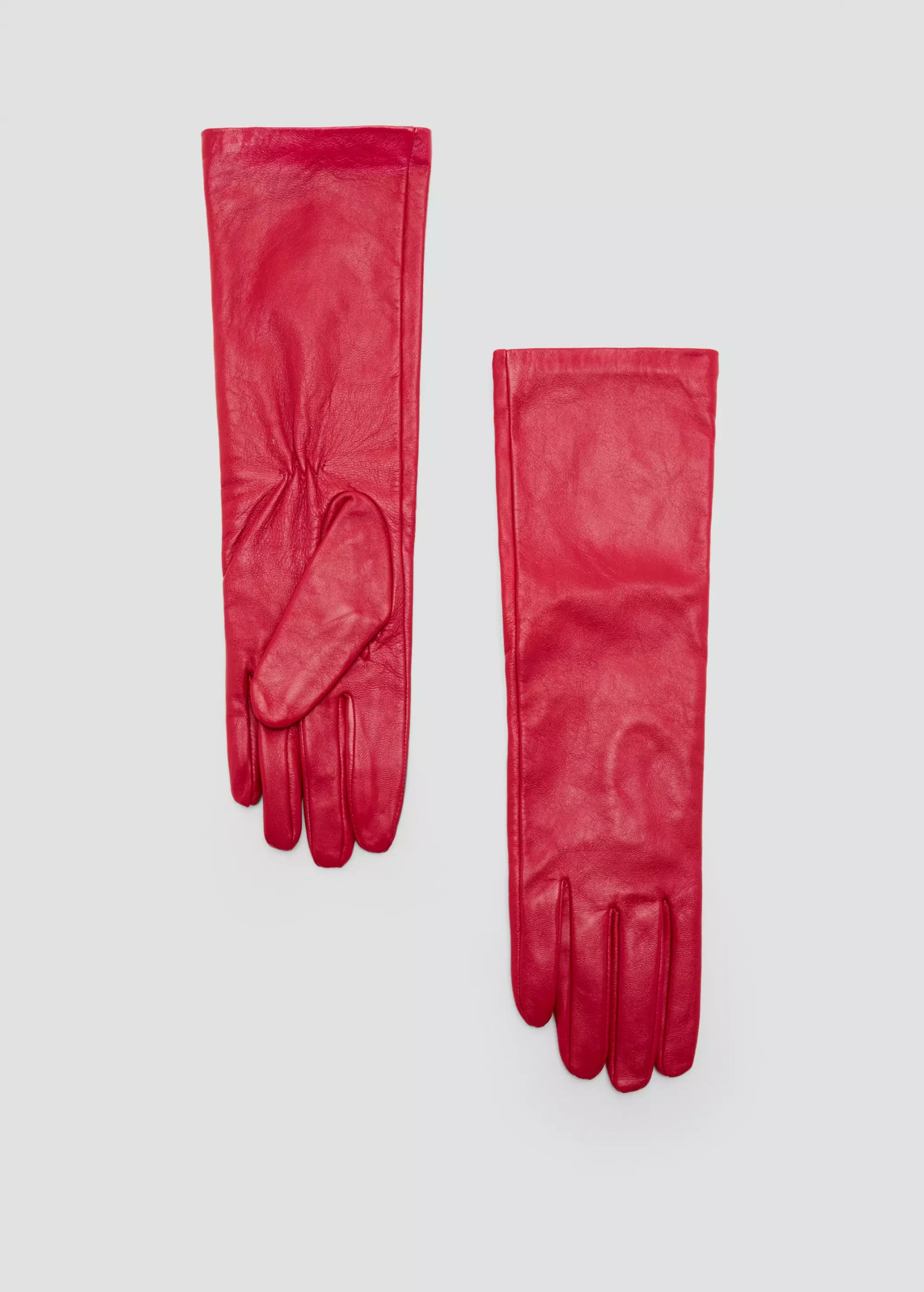 Long Tanned Leather Gloves | Mango Usa