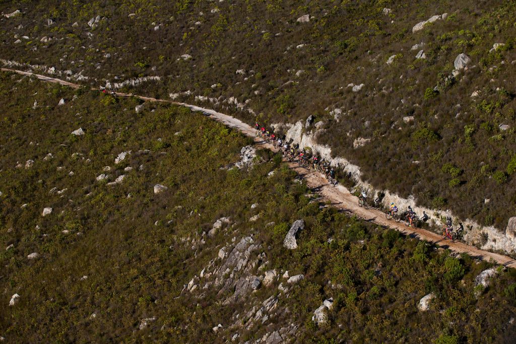 The riders out on the course
