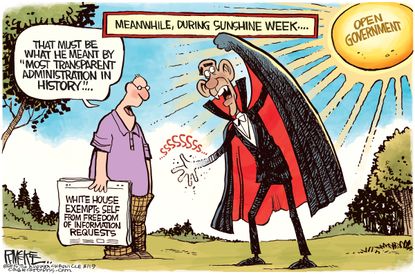 Obama cartoon U.S transparency