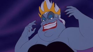 Ursula takes the crown of Neptune in The Little Mermaid