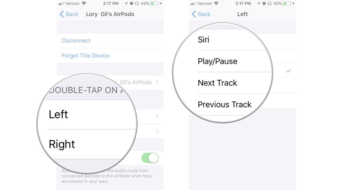 How to customize the left and right doubletap controls on your AirPods