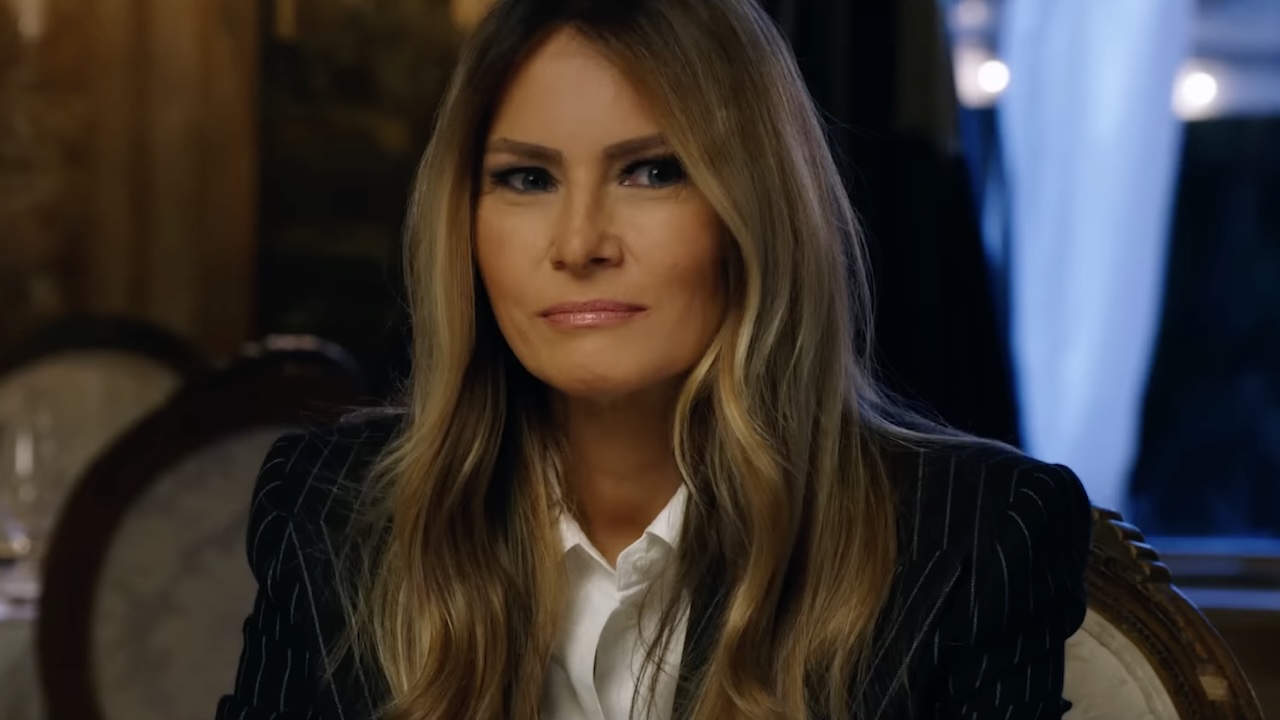 Melania Trump sitting in chair in her documentary Melania