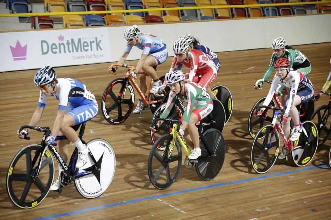 Italy leads the peloton in the women's points race