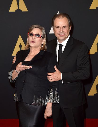 Carrie Fisher and her son, Todd Fisher. 