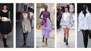 runways models wearing bubble hem clothes from Chanel, Sacai, Proenza, Valentino, Ulla Johnson
