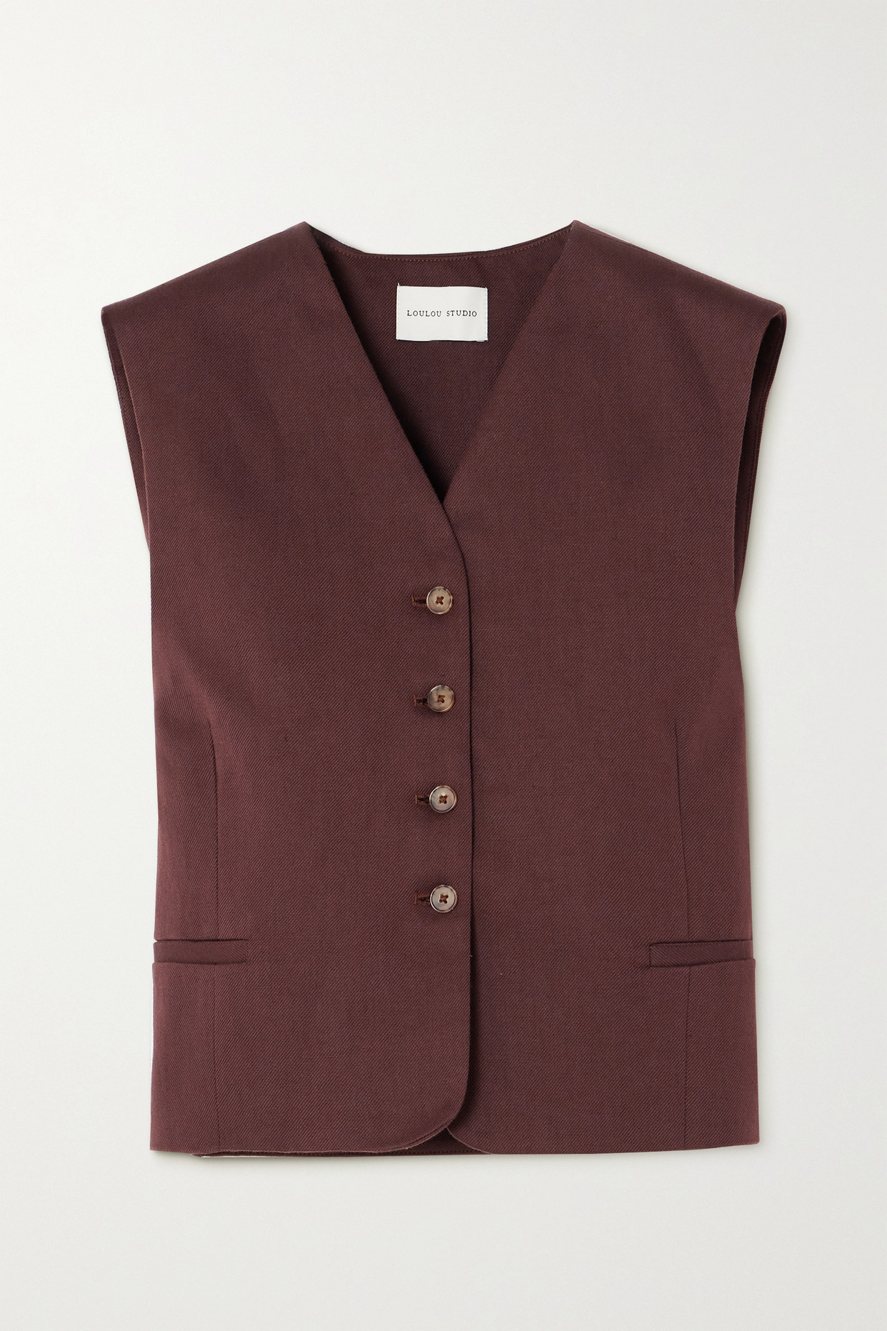 Iba Cotton and Linen-Blend Twill Vest