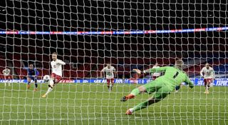Christian Eriksen's penalty was enough to see Denmark win their Nations League fixture at Wembley in October.