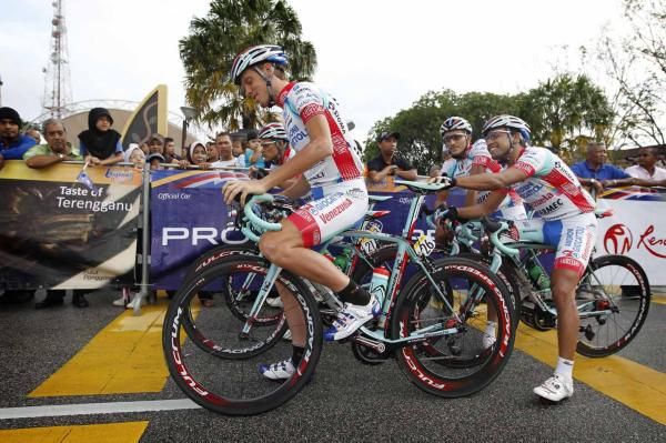 Alessandro De Marchi (Androni-Venezuela) at the Tour de Langkawi.