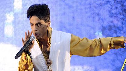Prince performs at the Stade de France in Saint-Denis, outside Paris, on June 30, 2011.