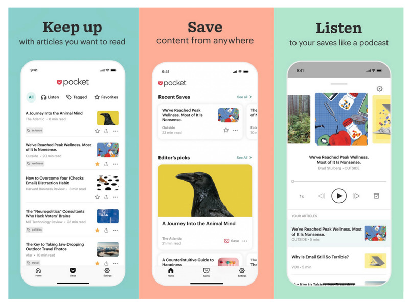 Pocket app features