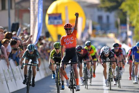 Marianne Vos had plenty of time to celebrate