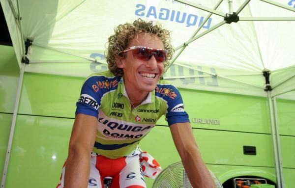 Franco Pellizotti can afford to smile... he has the mountains classification in the bag.