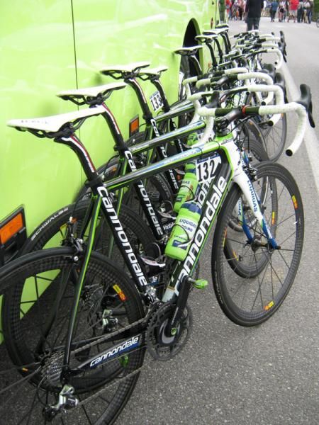 The Liquigas-Doimo team is riding Cannondale bikes