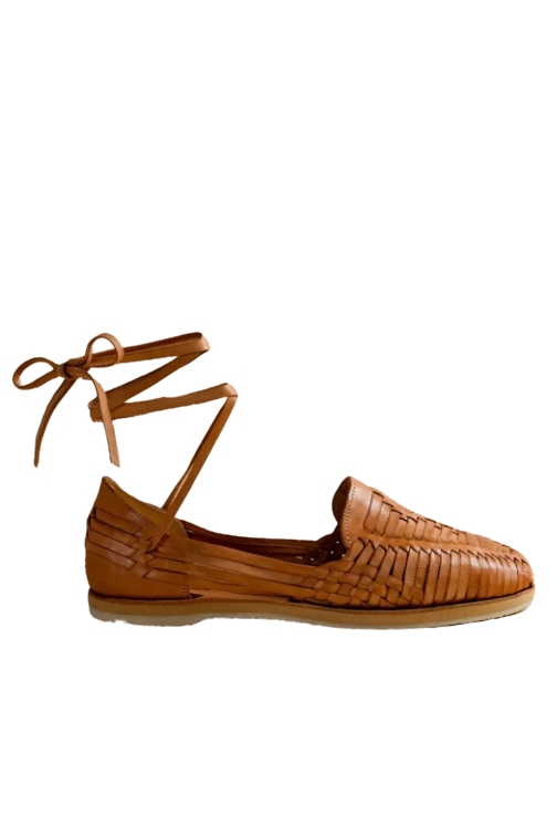 Lace Up Huarache in Nutmeg