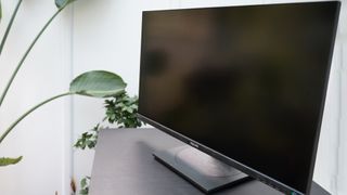 Black Philips 329P1H monitor, one of the best monitors for working from home, standing on a desk