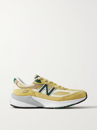 990v6 Leather-Trimmed Mesh and Suede Sneakers