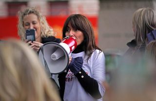 Davina McCall campaigning in Sex, Mind and the Menopause.