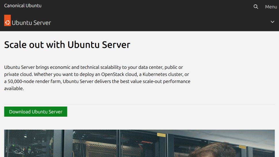 Ubuntu Server website screenshot (December 2025).