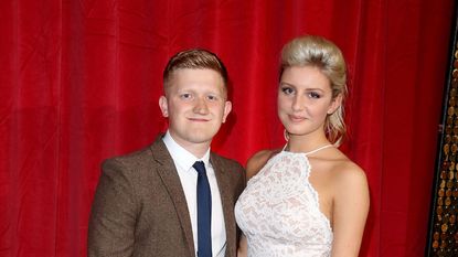 Sam Aston and Briony Gardner attend the British Soap Awards 2016 at Hackney Empire on May 28, 2016 in London, England.
