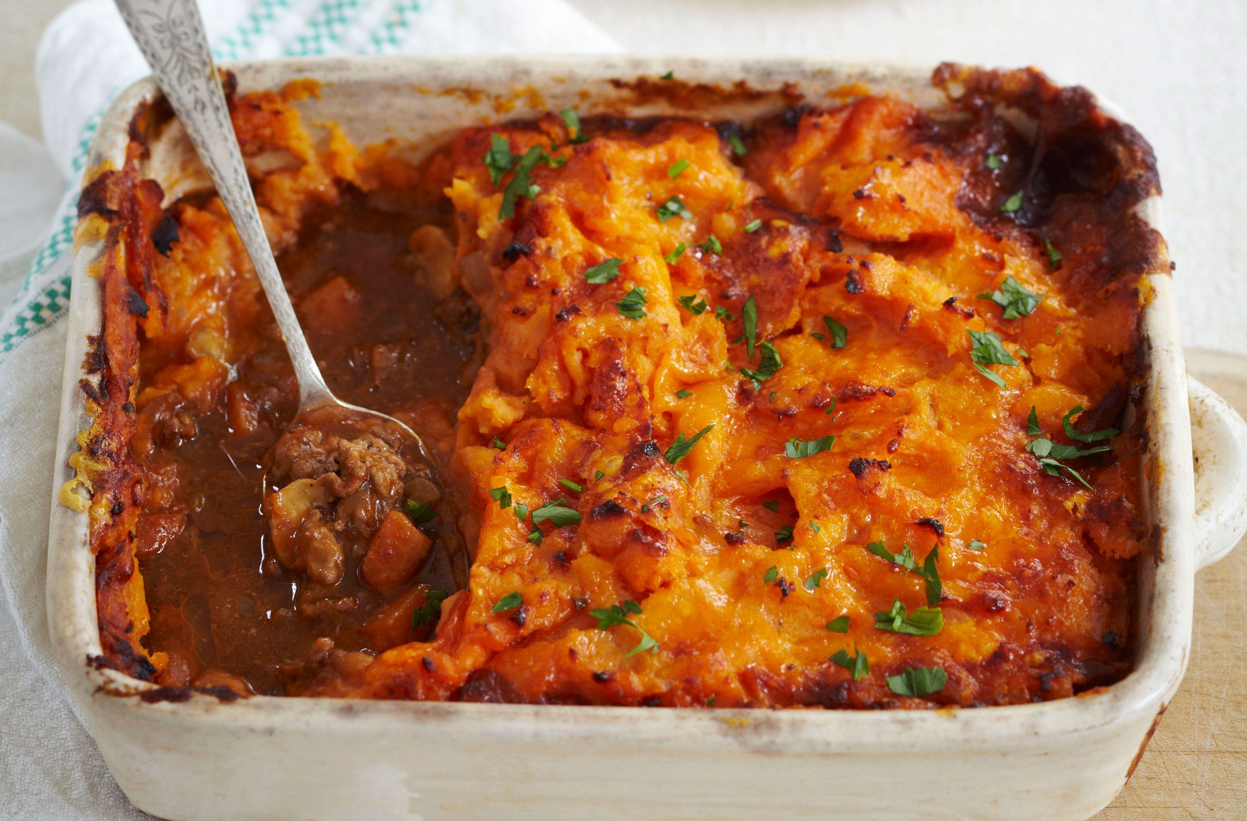 Shepherd's pie with sweet potato topping recipe