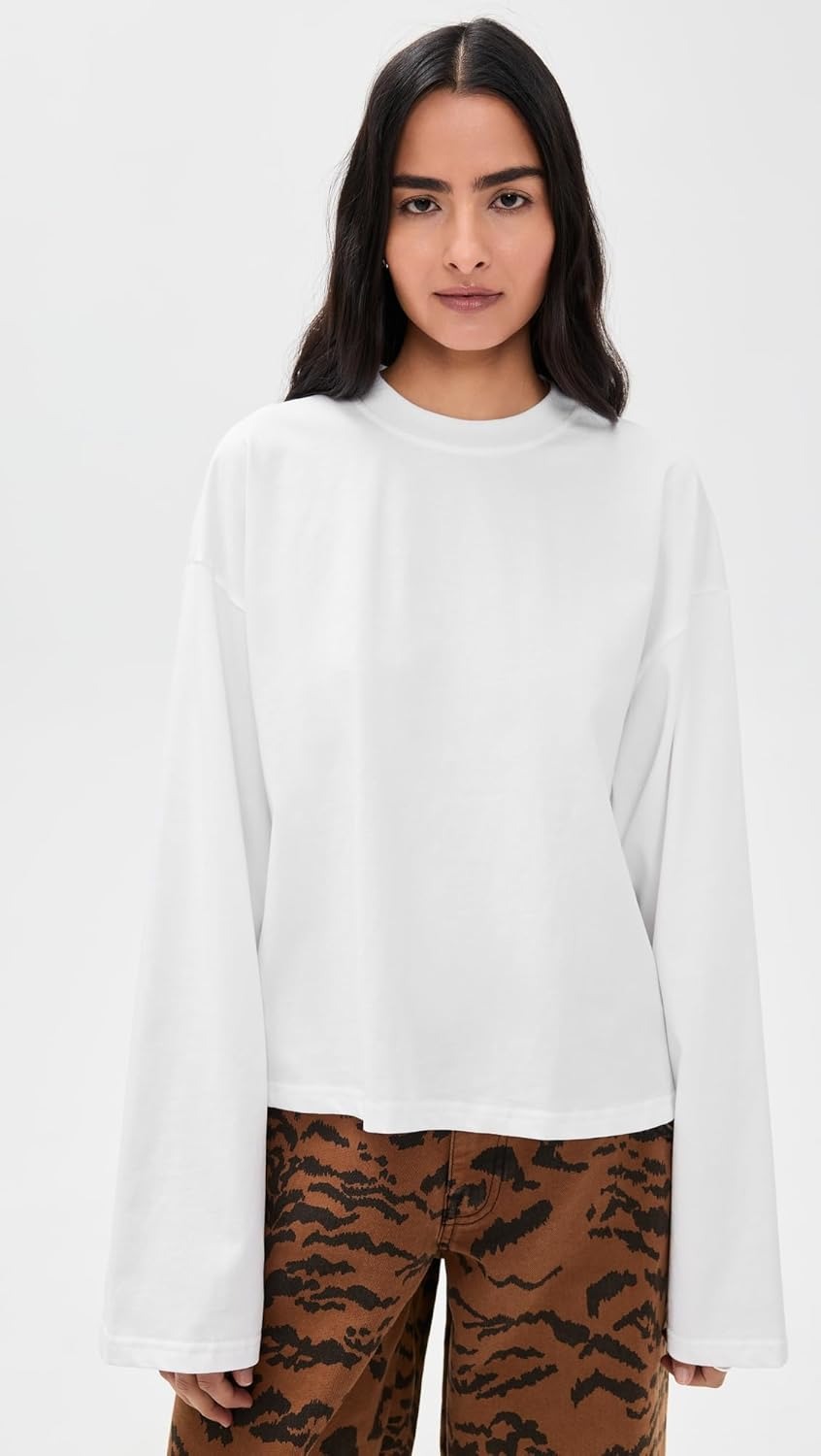 Lioness, Lioness Women's Bloom Long Sleeve Tee, Chocolate Sea Stripe, S