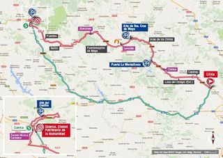 Vuelta a Espana 2017 stage 7 map