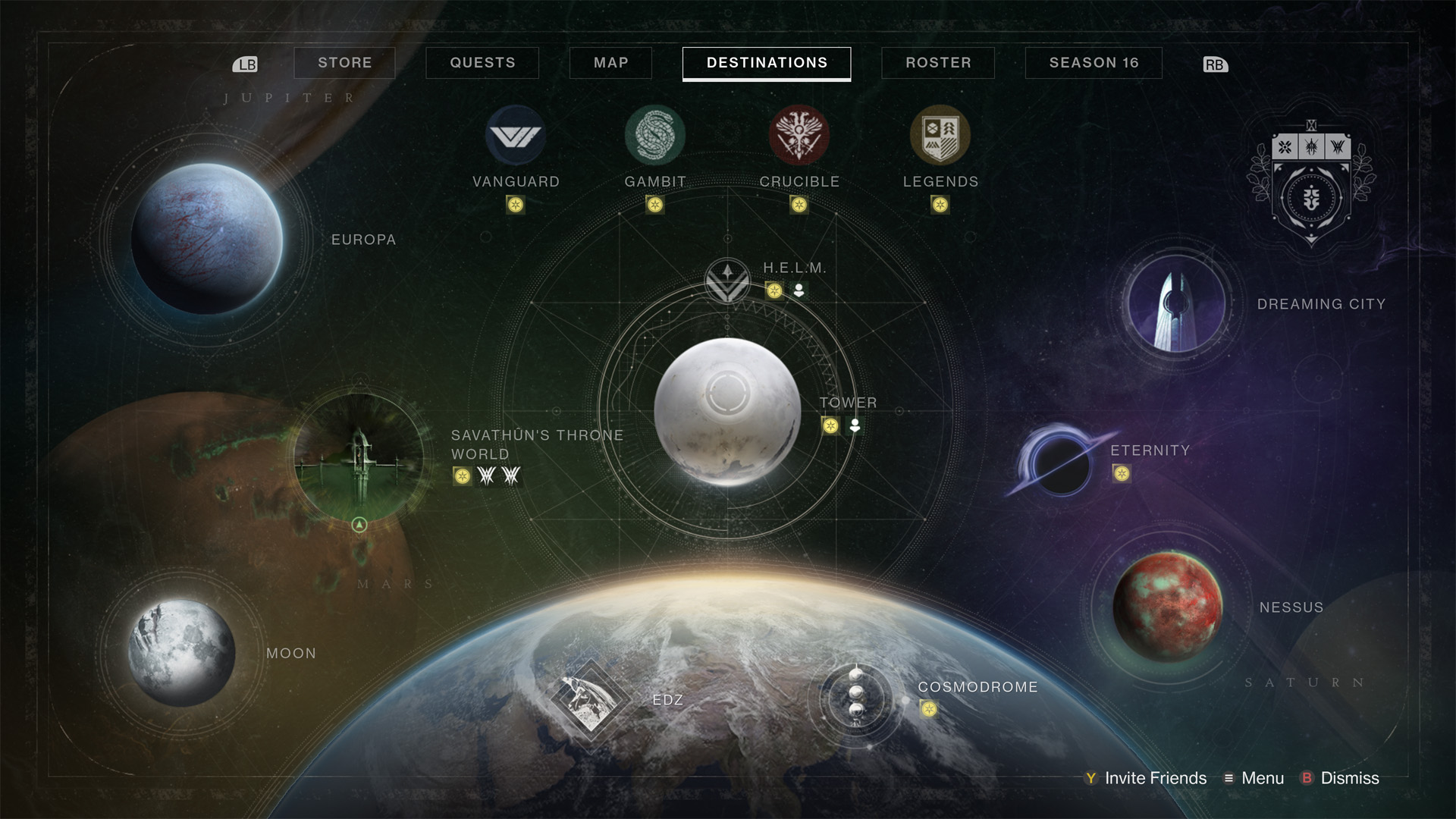 Destiny 2 the witch queen destinations page