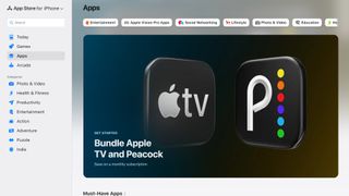 A screenshot of Apple's App store in a web browser