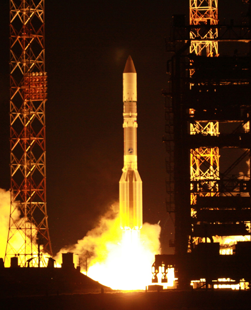 International Launch Services Proton Rocket Launch 