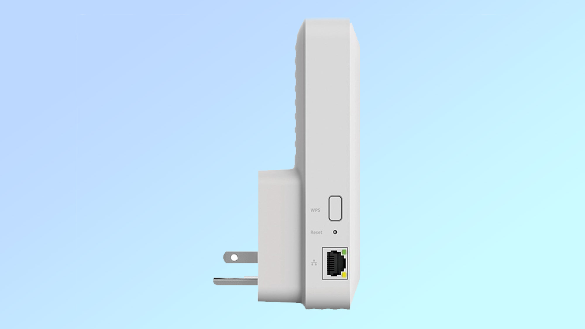 Side view of a Netgear EAX17 wifi extender