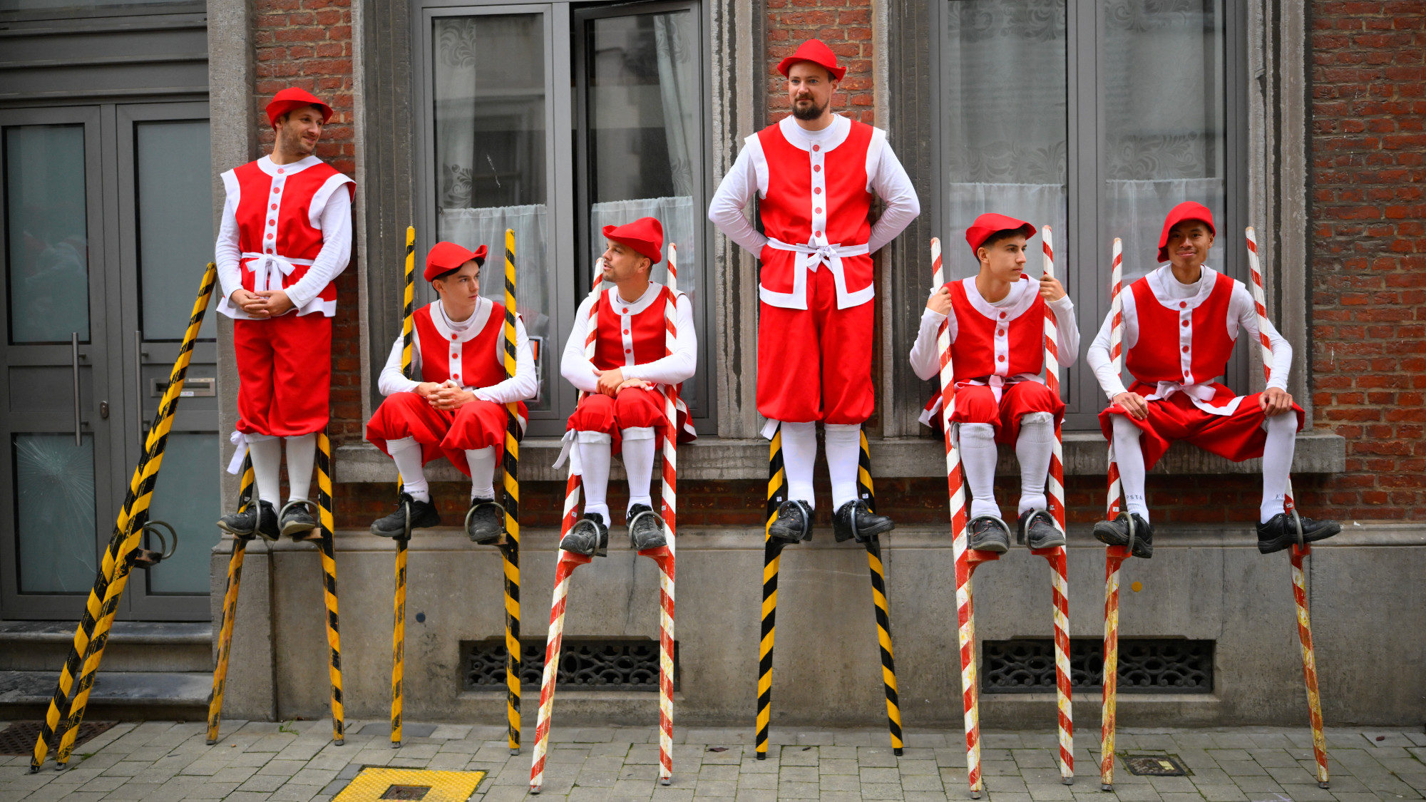 Men on stilts