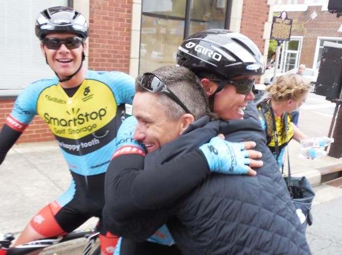 Hugs all around for Travis McCabe