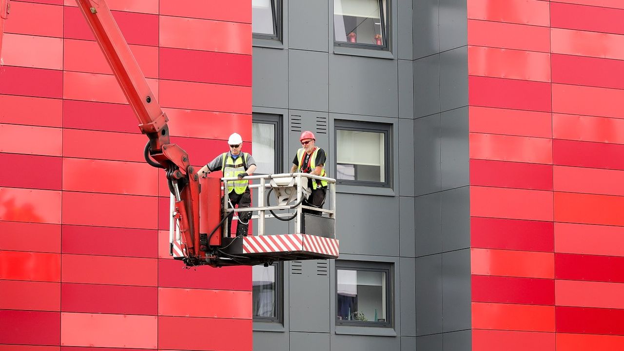 A cladded block in Salford