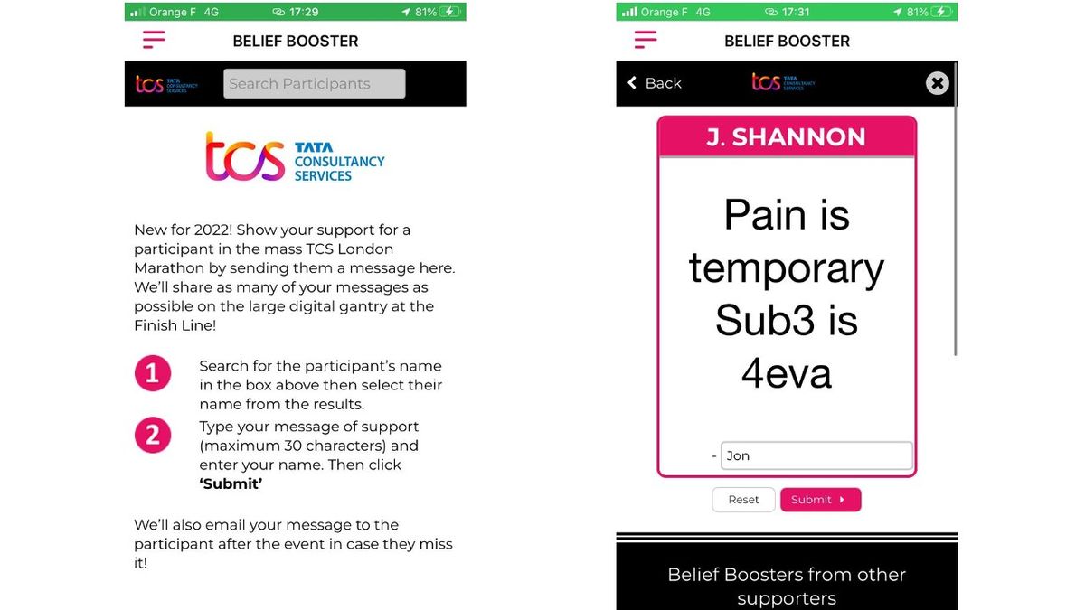 Message Finish ‘You Can Do It, Simon!’ Send Personalised Finish Line Messages With New ...