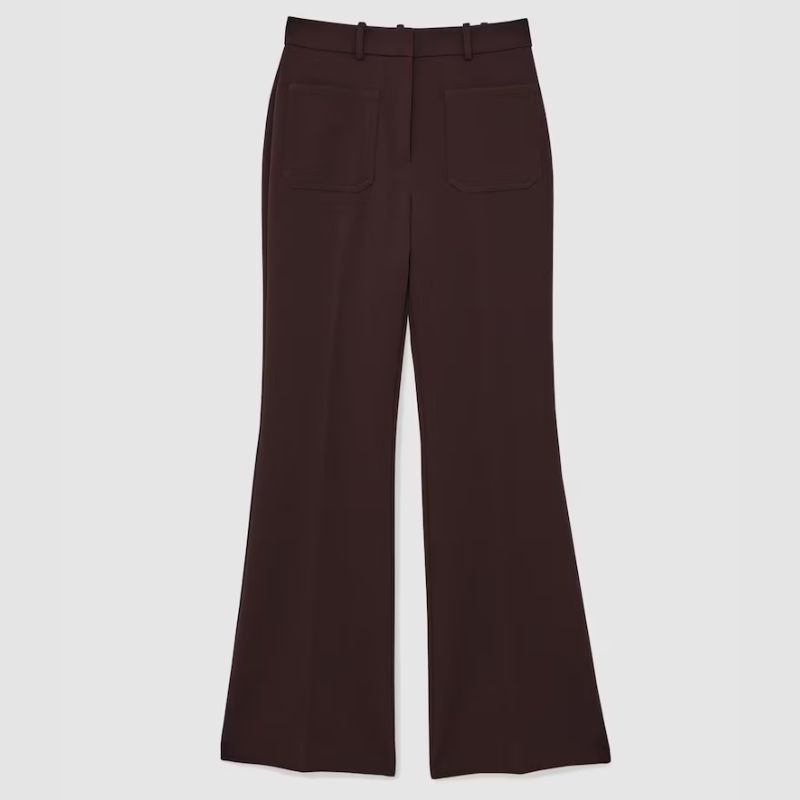 Reiss chocolate brown suit trousers