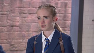 Ella Richardson wants the ground to swallow her up in Hollyoaks.