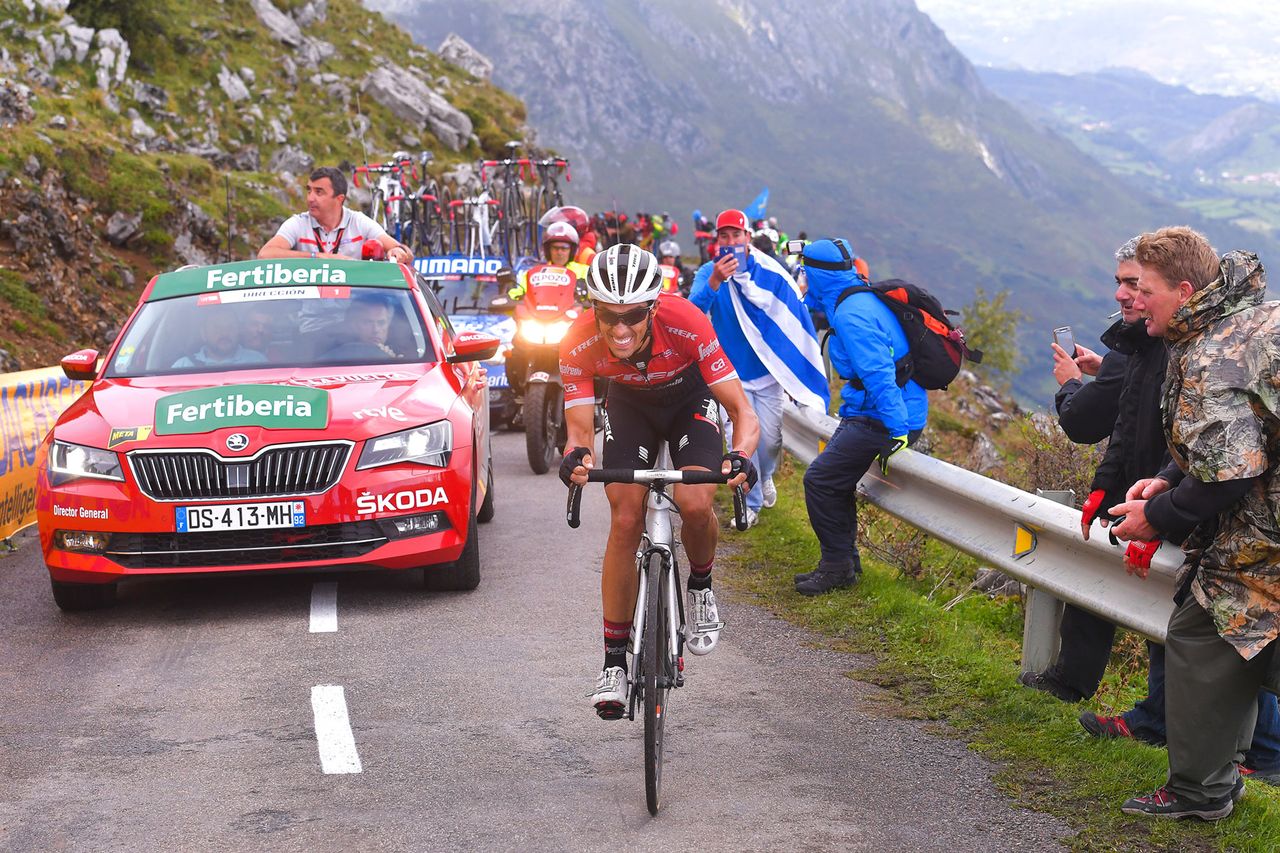Cycling: 72nd Tour of Spain 2017 / Stage 20
Alberto CONTADOR (ESP)/ Fans / Public /
Corvera de Asturias - Alto de L'Angliru 1560m (117,5km) / La Vuelta / &Acirc;&copy; Tim De Waele