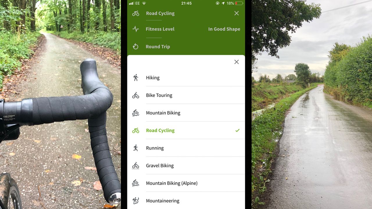 Komoot route creation