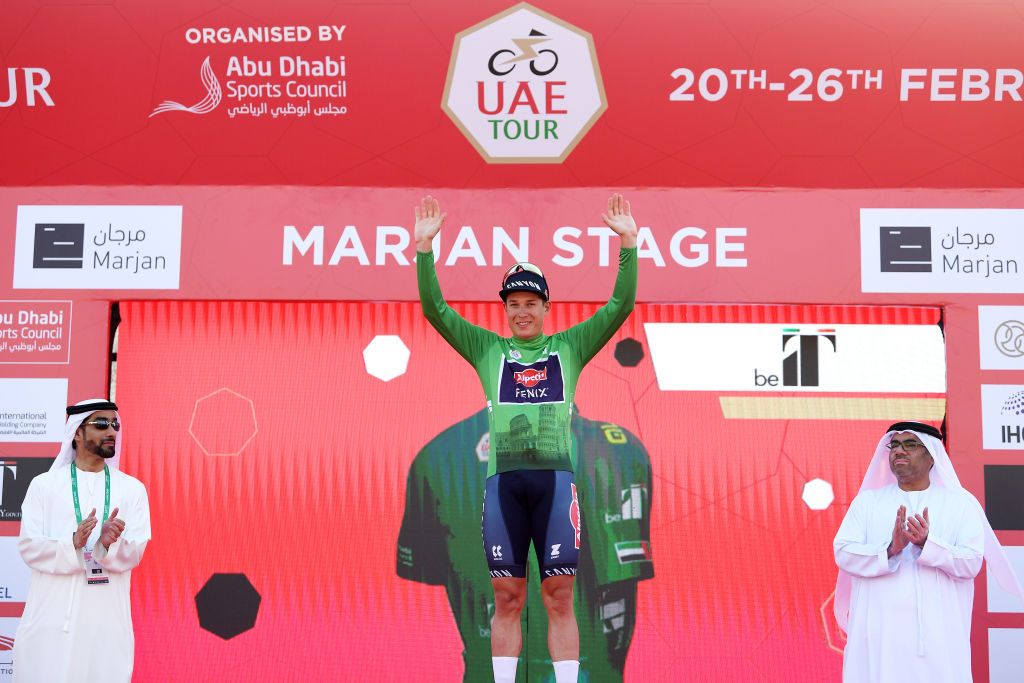 Jasper Philipsen kept the green points jersey