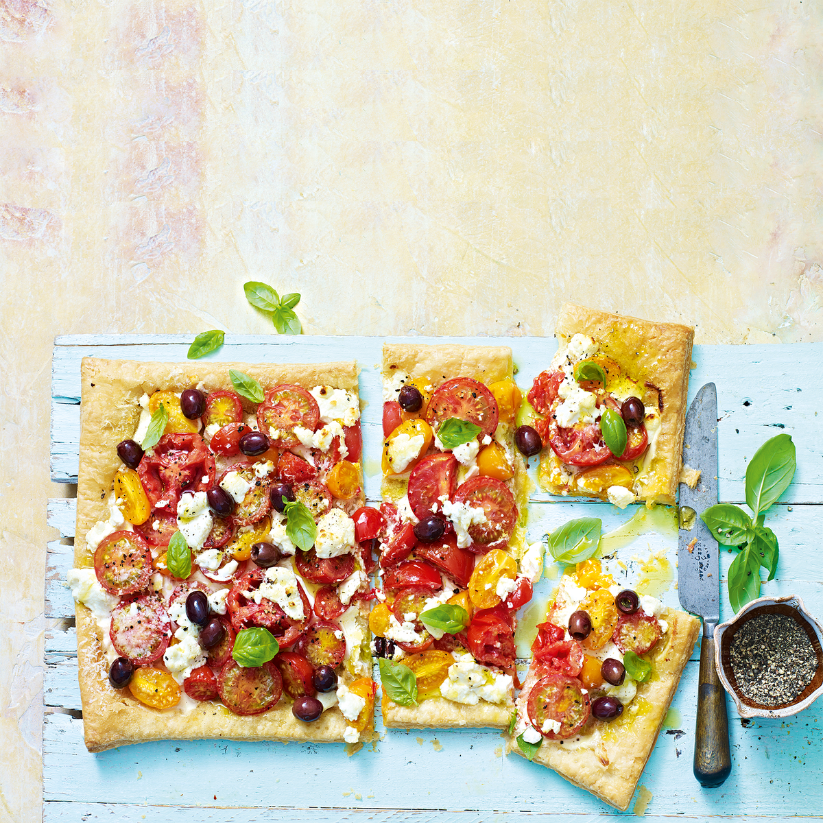 Tomato, Soured Cream and Black Olive Tart Lunch Recipes Woman & Home