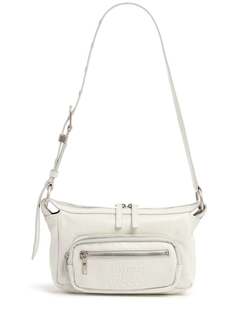 Margesherwood, Mini Outpocket glossy leather hobo bag