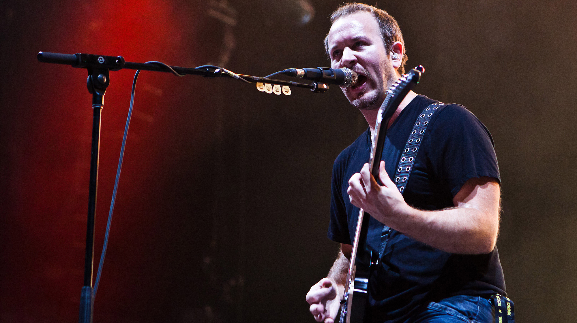 Vocalist/guitarist Brendon Small of Dethklok performs at the 2011 Rockstar Mayhem Festival at San Manuel Amphitheater on July 9, 2011 in San Bernardino, California.