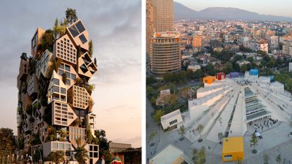 albania new architecture Puzzle Tirana by NOA and Pyramid of Tirana by MVRDV