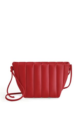 valentine's gifts for her - maeden red quilted crossbody bag