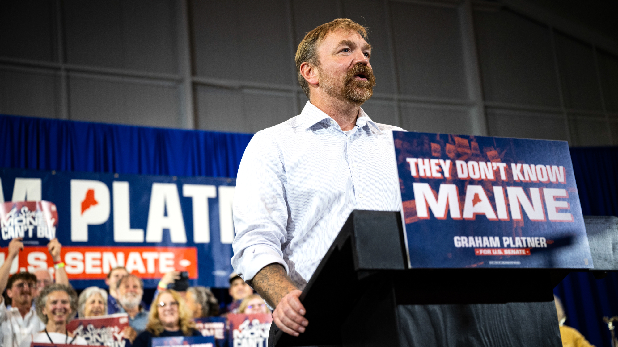 Maine U.S. Senate nominee Graham Platner delivers primary victory speech